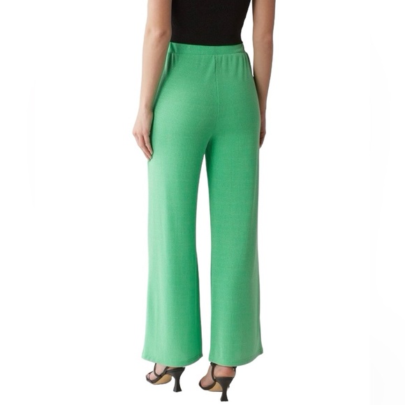 Peach Netta Shimmer High Waist Wide Leg Pants Women’s Size Medium- Green - Picture 2 of 10